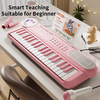 Kids Piano Keyboard Toy Learning 37 Key Multifunctional Musical Instruments Electric Piano Gifts for Beginners with Microphone