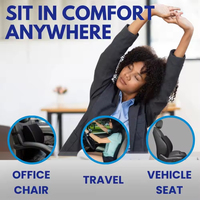Coussin de soutien lombaire orthopédique en mousse à mémoire de forme, soutien lombaire ergonomique pour chaise et voiture, correction de la posture et soulagement de la douleur