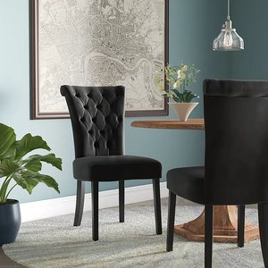 Modern Eco-Friendly Durable Fabric Dining <b>Chair</b> with Wood Legs for Home Bar Kitchen Living Room & Bedroom Use(Set of <b>2</b>) - Product Image 4