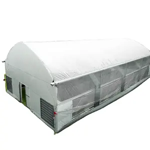 Invernadero De Seta opaco de 10x10m en stock invernadero de túnel de cáñamo de privación de luz simple a la venta