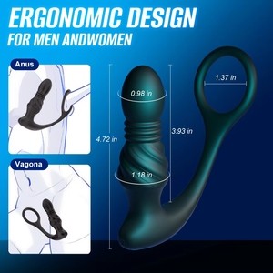Vibrador Anal de Silicona con Alimentación USB, Masajeador de Próstata, Dildo, Tapón Anal, Estimulador de Testículos, Retardante de Eyaculación, 10 Velocidades, Control Remoto - Product Image 3