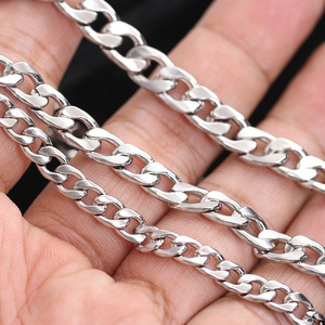 Collier chaîne cubaine en acier inoxydable 3 5 6 7 8 10MM pour usage quotidien, chaîne de pull, vente en gros - Product Image 2