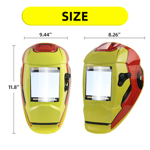 Máscara de Soldadura con Protección Solar y Oscurecimiento Automático, Ventana Grande de Color Real 100*93, 4 Sensores Fotosensibles - Product Image 2