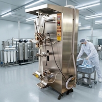 Machine d'emballage automatique de sachets d'eau de 500 ml, ligne d'emballage de sachets PLC pour lait, bière, jus, boissons