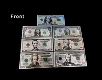 Nouvelle collection de billets de banque européens en argent, style anime, plaqués argent, étanches, en métal, de 5, 10, 20, 50, 100, 200, 500, 1000 USD
