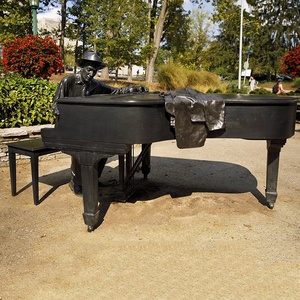 Sculpture <span class=keywords><strong>poano</strong></span> en bronze grandeur nature pour décoration extérieure - Product Image 2