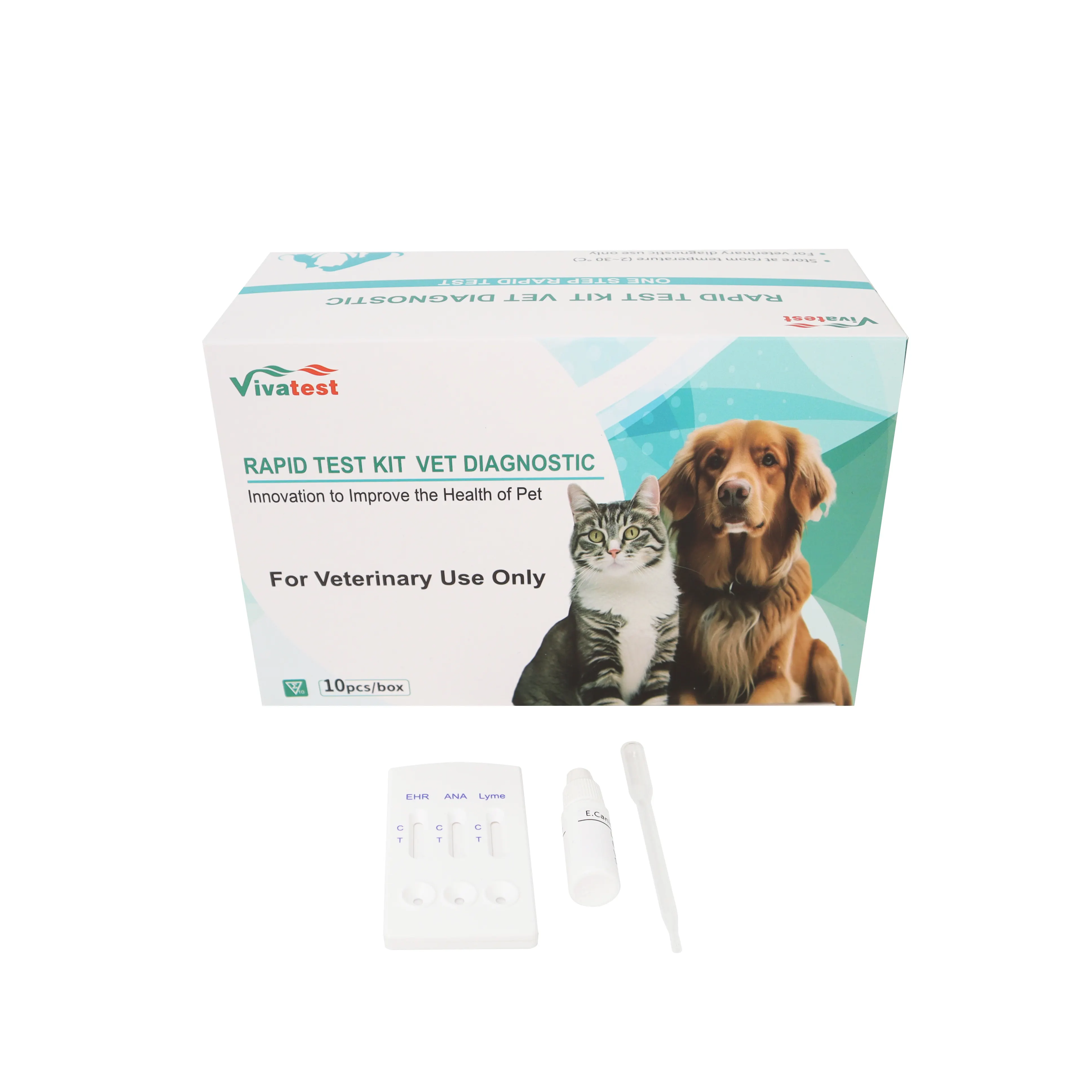 Kit de teste rápido veterinário EHR-ANA-LYME 3 em 1 Combo Test Ehrlichia/Ab/Anaplasmas/Ab/Lyme