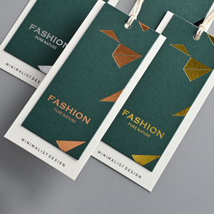 Étiquettes volantes étiquettes de vêtement en aluminium étiquettes de Logo personnalisé feuille d'or estampage Logo étiquette <span class=keywords><strong>volante</strong></span> pour jeans et vêtements - Product Image 2