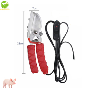 Pince coupante électrique pour porcs, <span class=keywords><strong>prix</strong></span> usine, poignée rouge, en acier inoxydable, sans saignement, vente chaude - Product Image 2