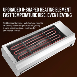 Commercial Stainless Steel Electric <b>Smokeless</b> Grill with Easy Cleaning Plug-And-Play for Grilling Meat Fish Chicken Skewers - Product Image 3