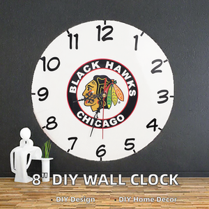 8-Inch Contemporary MDF Wall <strong>Clock</strong> for Living Room <strong>DIY</strong> Home Decorative Blank Sublimation Single Face Needle Display Radio - Product Image 3