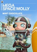 Коллекционные фигурки POPMART MEGA SPACE MOLLY 400% Mint Chocolate Anime из ПВХ, масштаб 1/12, для декора дома, в закрытых коробках-сюрпризах