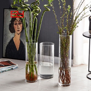 Lọ hoa thủy tinh chất lượng cao, kiểu dáng đơn giản, nhiều kích cỡ, bán buôn giá gốc, dùng làm vật trang trí trung tâm đám cưới - Product Image 6