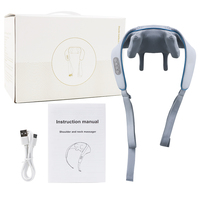Masseur électrique pour les épaules et le cou avec chaleur, appareil de massage 3D pour soulager la douleur, physiothérapie infrarouge pour le soin du dos, garantie 1 an