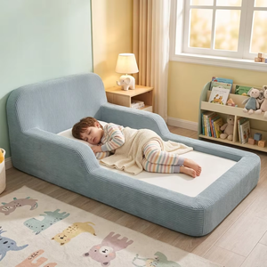 Letto Imbottito per Bambini Bestseller, Letto <span class=keywords><strong>Montessori</strong></span> a Pavimento, Letto per Bambini a Basso Profilo per un Sonno Sicuro - Product Image 3