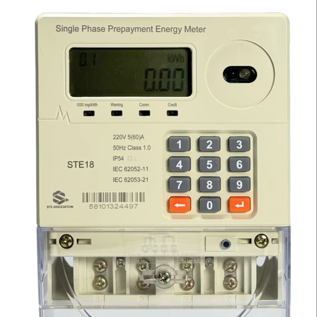 Stron STE18-B STS Factory Price Integrated Keypad Single Phase Prepaid Electricity Meter Class 1.0 Accuracy 2-Year Warranty
