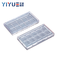 YIYUE Transparent Private Label Contour Case 10 puits En Plastique Vide Maquillage Fard À Paupières Palette Cas