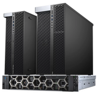 Station de travail graphique Precision 7820 Tower pour designers, ordinateur de bureau avec 16 Go de mémoire, options 64 Go et 8 Go, serveur GPU