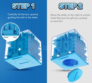 돈 미로 퍼즐 선물 상자, 어린이와 성인을 위한 완벽한 돈 홀더 퍼즐 및 두뇌 티저 장난감 - Product Image 4
