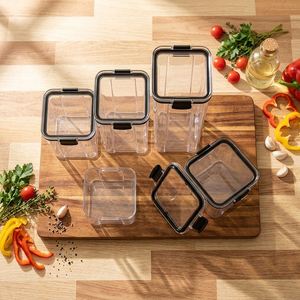 Multi Purpose Plastic <b>Storage</b> <b>Box</b> With Buckle Lid Insect Proof Moisture Proof for Kitchen Refrigerator Factory Warehouse Daily - Product Image 1