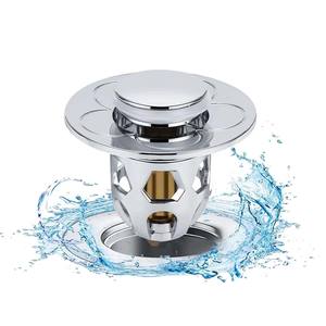 سدادة صرف من النحاس من النوع الذي يعمل بالدفع ، ملحقات حمام شاملة لأحواض المطبخ للأرضيات الأساسية ، تسرب حوض غسيل مزيل العرق - Product Image 4