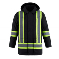 Blouson de sécurité réfléchissant en coton 100% imperméable et isolé, haute visibilité ANSI Classe 2, pour l'hiver, fourni par l'usine