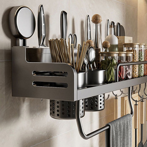 Étagère de <span class=keywords><strong>rangement</strong></span> de <span class=keywords><strong>cuisine</strong></span> multifonctionnelle au design moderne, support à épices sans perçage, solution de <span class=keywords><strong>rangement</strong></span> pour couteaux à usage domestique, Chine - Product Image 2