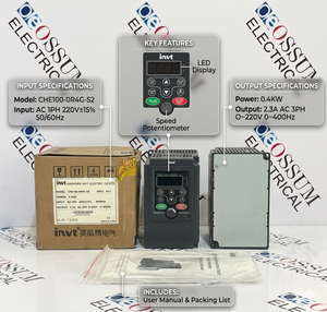 Invt CHE100-0R4G-S2 VFD AC DRIVE 0.4KW 220V อินพุต1เฟส3เฟสฟรีระบบส่งเร็ว - Product Image 6