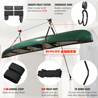 Kayak, canoë, bateau, vélo, système de levage, kayak, support de rangement au plafond, support de vélo avec corde de 15M