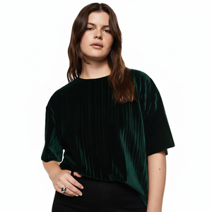 T-shirts Streetwear d'été en velours pur de haute qualité de luxe T-shirts en velours vierge de conception personnalisée pour hommes respirants - Product Image 1