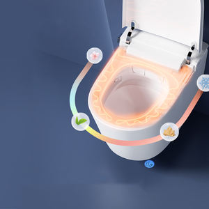 Inodoro Inteligente de Alta Gama <span class=keywords><strong>YYU</strong></span> con Forma Alargada, Estilo Americano, Sifón en S, Control Remoto Incluido, Reducción de Ruido al Descarga, Control por Voz para el Hogar - Product Image 2