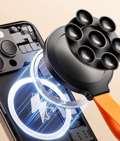 Support de téléphone magnétique en silicone à ventouse - Fixation mains libres à forte adhérence pour iPhone et Android, utilisation sur miroir de douche et multi-surfaces