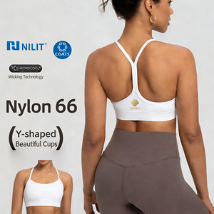 Top Sportivo da Donna NlLlT in Nylon 66 per Yoga, con Imbottiture Rimovibili, <span class=keywords><strong>Design</strong></span> a Y sul Retro, Asciugatura Rapida per <span class=keywords><strong>Palestra</strong></span> e Corsa - Product Image 1