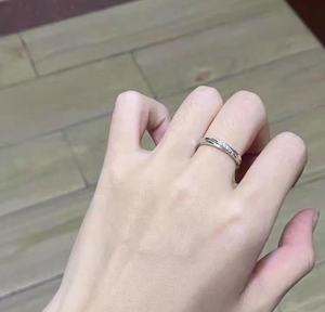 Anillos de plata s925 clásicos para parejas, con diamantes de moissanita, en oferta. - Product Image 2