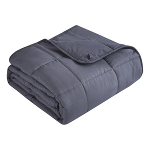 Manta Ponderada de Color Sólido Gris Oscuro, Acolchada e Hipoalergénica para Ropa de Cama de Primavera y Otoño - Product Image 3