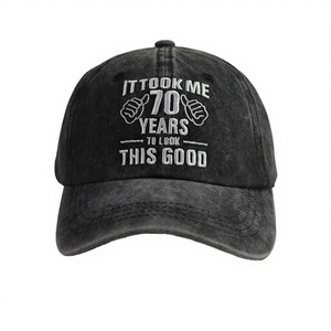 Regalos de Cumpleaños para 50, 60, 70 y 80 Años, Gorras de Béisbol Unisex Vintage Deportivas Ajustables de Mezclilla 100% Algodón, Gorros Divertidos de Feliz Cumpleaños - Product Image 2