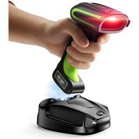 Eyoyo-Escáner de código de barras con soporte de carga inalámbrica, lector de código de barras, 2D QR Industrial, IP65, resistente al agua, 3 en 1, Bluetooth, USB