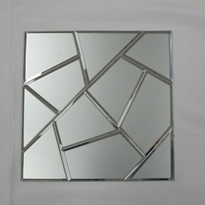Carreau de mosaïque miroir argenté en <span class=keywords><strong>verre</strong></span> biseauté de conception carrée moderne de 4mm d'épaisseur auto-adhésif <span class=keywords><strong>pour</strong></span> mur intérieur parquet de piscine d'hôtel - Product Image 4