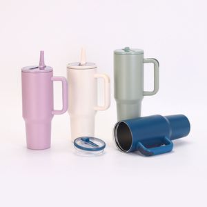 Vaso Térmico de Acero Inoxidable de Cuarta Generación, 40 oz, Aislado al Vacío, con Asa y Boquilla Plegable, Mantiene Frío o Caliente de 6 a 12 Horas, Moderno, Ideal para Regalo - Product Image 2