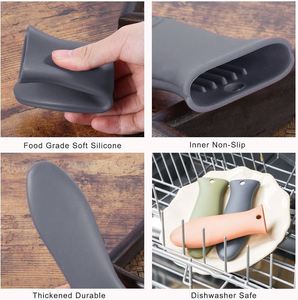 Protège-poignée de casserole en silicone résistant à la chaleur, manchon antidérapant pour poignée chaude, protège-oreille de casserole et ustensile de cuisine - Product Image 4