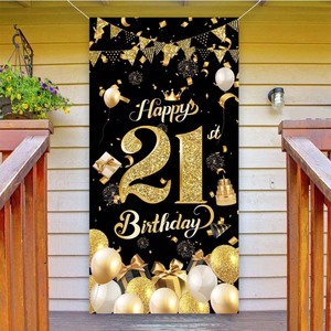 Bannière de porte scintillante Or Noir pour 30e <span class=keywords><strong>anniversaire</strong></span>, Décoration de fête <span class=keywords><strong>Joyeux</strong></span> <span class=keywords><strong>Anniversaire</strong></span>, <span class=keywords><strong>Affiche</strong></span> de fond - Product Image 4