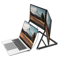 Station de travail portable OEM à triple écran - Extension double moniteur 15,6 pouces pour une productivité accrue et une utilisation multi-écrans sur ordinateur portable