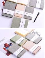 Carnet de poche A6 au design unique, journal scolaire, couverture en tissu, impression personnalisée sur carton pour l'éducation