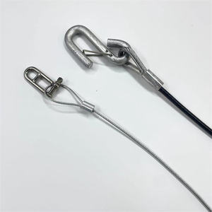 固定ループ付き編組スチールコーティングPVCワイヤーロープスリング - Product Image 3