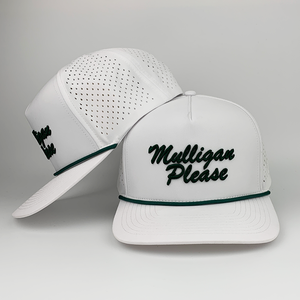 Waterproof Baseball Cap Custom 5 Panel 3D Embroidery Logo Laser Cut Hole Perforated Caps Performance Sports <strong>Golf</strong> <strong>Hats</strong> - Product Image 1