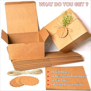 Kraft <b>paper</b> gift box, <b>thick</b> kraft <b>paper</b> box, suitable for gifting and preparing surprises, can be customized according to needs - Product Image 4