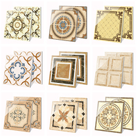 300x300mm Springlegroup marque hôtel Kajaria carreaux de sol prix céramique Art cuir mur or Rose queues maison carreaux décor