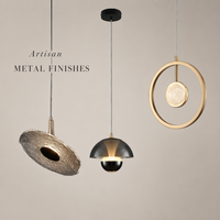 Mini Suspension en Verre Multi-Styles, Lustre LED Noir et Or pour Îlot de Cuisine, Salle à Manger, E26, Hauteur Réglable, Style Ferme Moderne