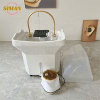 Siman Shampooing et soin capillaire portable sans plomberie, avec circulation d'eau, vaporisateur et réservoir de 60L pour lavabo de spa
