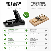 Piège à souris en plastique à ressort puissant, très vendu, pour la lutte antiparasitaire intérieure et extérieure